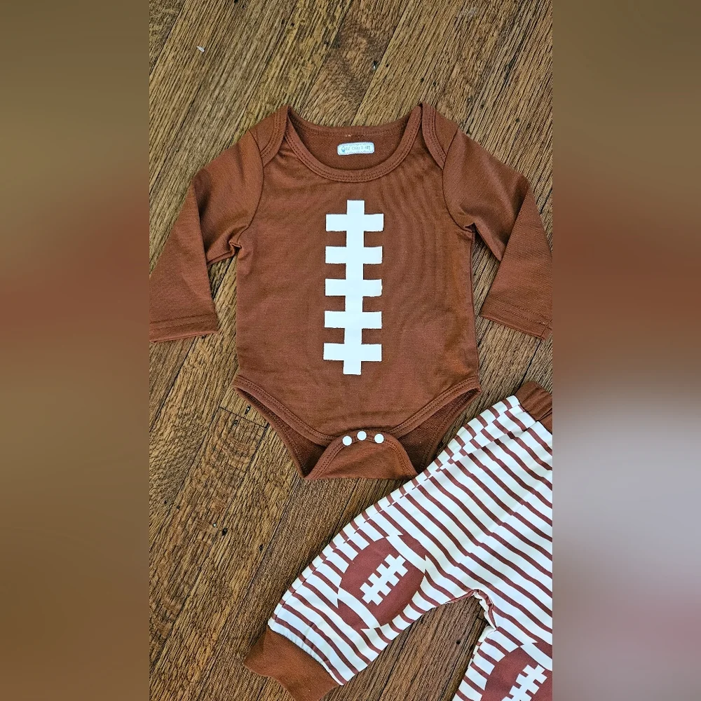 Infant 3pc Football Set 🏈Onesie + Pants + Cap = instant game day cuteness